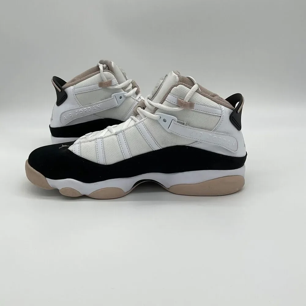 Jordan 6 Rings Mens Size 11.5 White Black Fossil Stone Basketball Shoes Sneakers